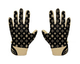 Black $ Bag Custom Football Glove Upper Hand Design