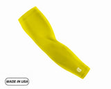 Bright Yellow Baseball Compression Arm Sleeve