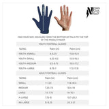 Football Glove Hand Sizing Chart