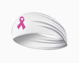 White with Pink Breast Cancer Ribbon Football Skull Wrap