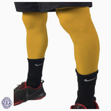 Pair of Athletic Yellow Basketball Leg Sleeves