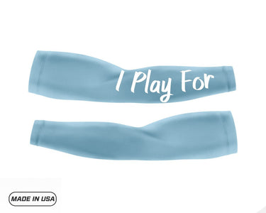 Baby Blue Prostate Cancer I Play For Custom Pair of Arm Sleeves