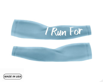 Baby Blue Prostate I Run For Custom Cancer Arm Sleeves Pair