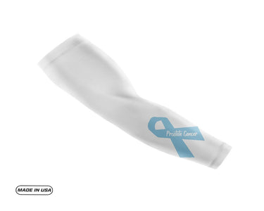 White Prostate Cancer Large Ribbon Compression Arm Sleeve