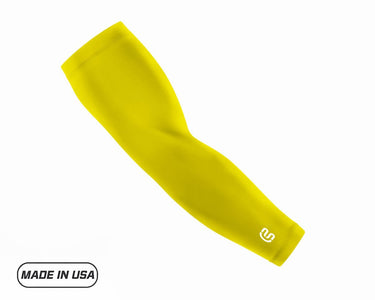Bright Yellow Baseball Compression Arm Sleeve