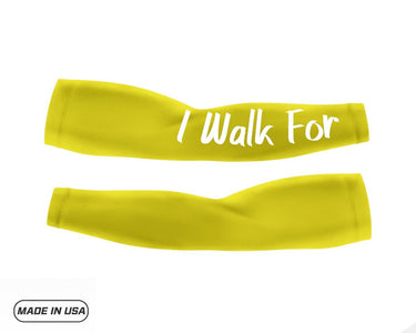 Bright Yellow Bone I Walk For Pair Custom Arm Sleeves