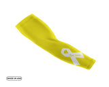 Bright Yellow Bone Cancer Large Ribbon Compression Arm Sleeve