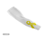 White Bone Cancer Large Ribbon Compression Arm Sleeve