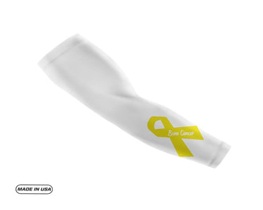 White Bone Cancer Large Ribbon Compression Arm Sleeve