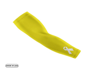 Bright Yellow Bone Cancer Small Ribbon Compression Arm Sleeve