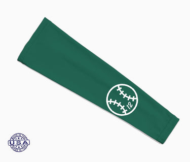 Celtics Green Custom Baseball Number Arm Sleeve