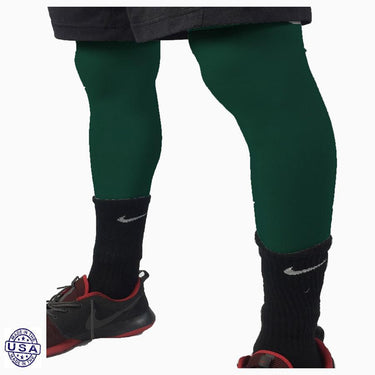 Pair of Forrest Green Basketball Leg Sleeves