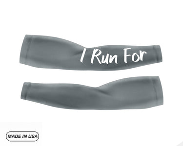 Grey Brain I Run For Custom Cancer Arm Sleeves Pair