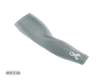 Grey Brain Cancer Small Ribbon Compression Arm Sleeve