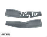 Grey Brain Cancer I Play For Custom Pair of Arm Sleeves