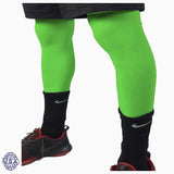 Pair of High Vis Green Basketball Leg Sleeves