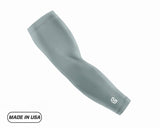 Grey Baseball Compression Arm Sleeve