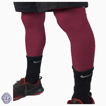 Pair of Maroon Basketball Leg Sleeves