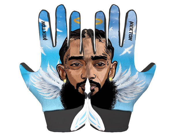 NIPSEY HUSSLE Football Gloves | High school Approved