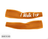 Orange Leukemia I Walk For Pair Custom Arm Sleeves