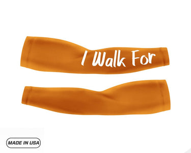 Orange Leukemia I Walk For Pair Custom Arm Sleeves
