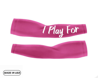 Pink Breast Cancer I Play For Custom Pair of Arm Sleeves