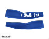 Royal Blue Prostate I Walk For Pair Custom Arm Sleeves