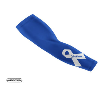Royal Blue Colon Cancer Large Ribbon Compression Arm Sleeve
