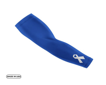 Royal Blue Colon Cancer Small Ribbon Compression Arm Sleeve