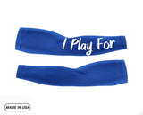 Royal Blue Colon Cancer I Play For Custom Pair of Arm Sleeves