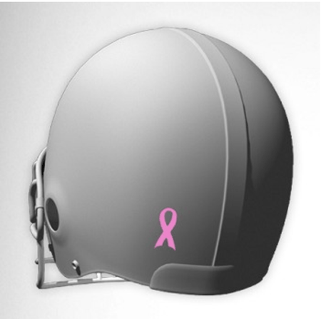 Pink Ribbon Helmet Decal – Custom Sports Sleeves