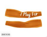 Orange Leukemia Cancer I Play For Custom Pair of Arm Sleeves