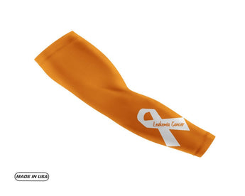 Orange Leukemia Cancer Large Ribbon Compression Arm Sleeve
