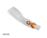 White Leukemia Cancer Large Ribbon Compression Arm Sleeve