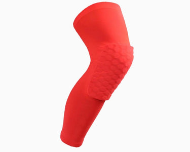 Varsity Red Padded Compression Leg Sleeve