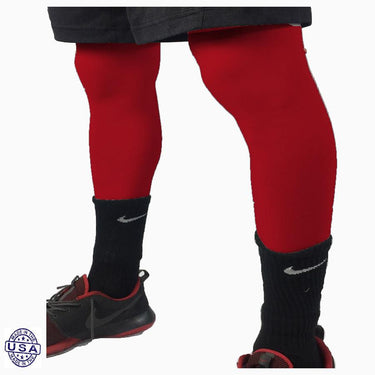 Pair of Varsity Red Basketball Leg Sleeves