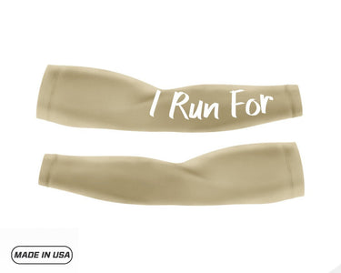 Vegas Gold Childhood I Run For Custom Cancer Arm Sleeves Pair