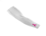 White Pink Ribbon Arm Sleeve