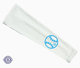White Custom Baseball Number Arm Sleeve