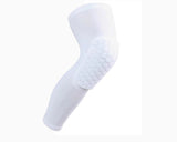 White Padded Compression Leg Sleeve