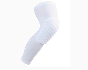 White Padded Compression Leg Sleeve