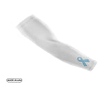 White Prostate Cancer Small Ribbon Compression Arm Sleeve