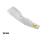 White Bone Cancer Small Ribbon Compression Arm Sleeve