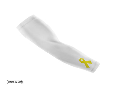 White Bone Cancer Small Ribbon Compression Arm Sleeve