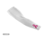 White Breast Cancer Small Ribbon Compression Arm Sleeve