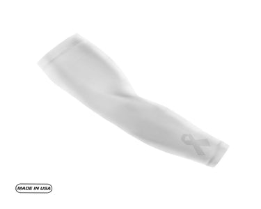 White Lung Cancer Small Ribbon Compression Arm Sleeve