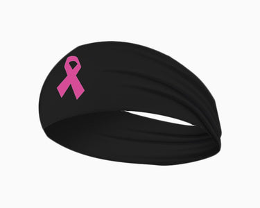 Black with Pink Breast Cancer Ribbon Football Skull Wrap
